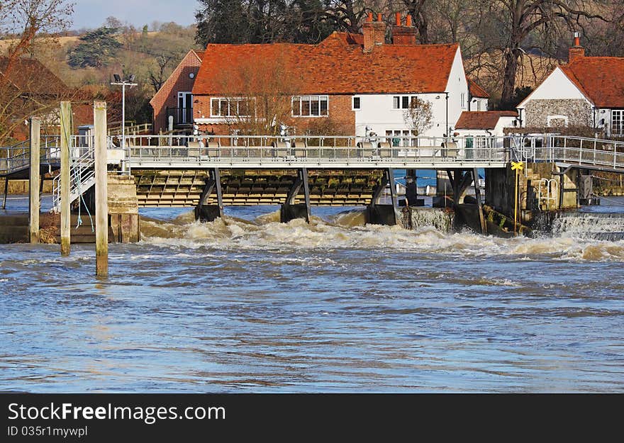 Sluice gate on the River Thames