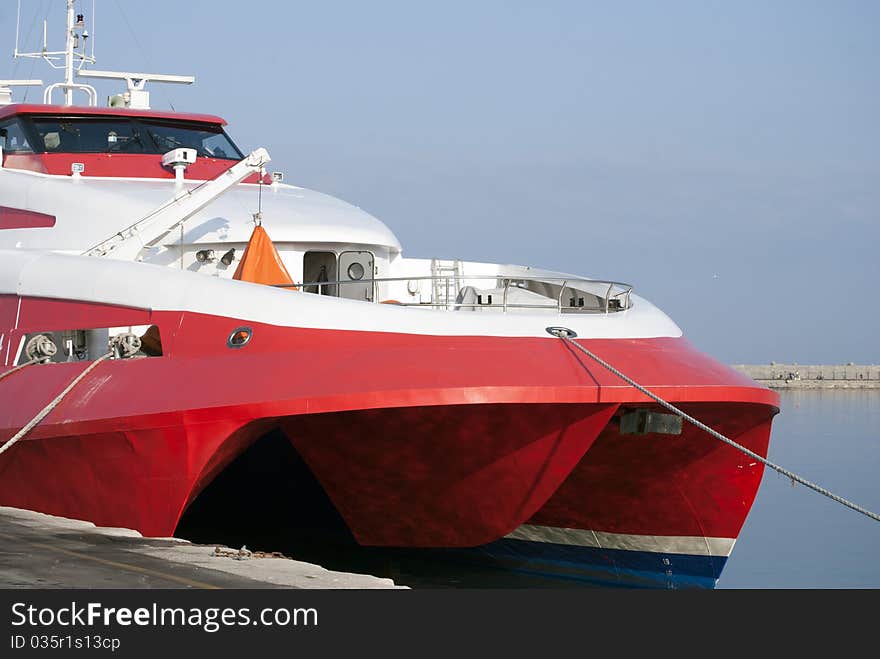 Yacht on the Mediterranean coast of Israel. Yacht on the Mediterranean coast of Israel