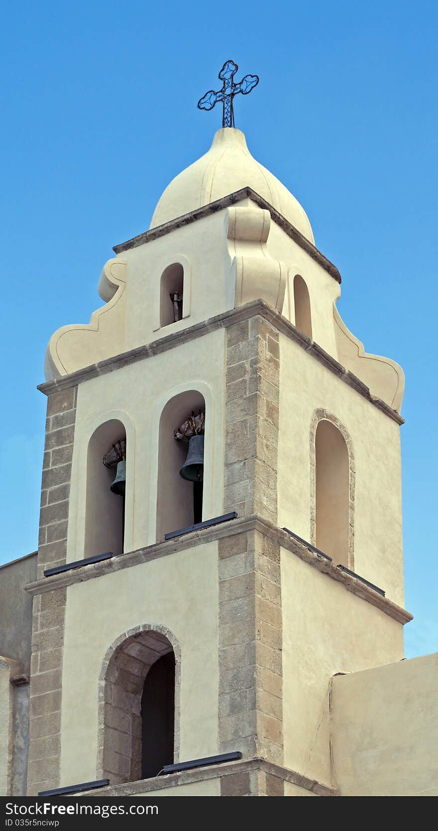 Church tower in south Italy