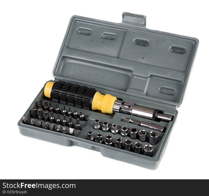 Screwdriver set isolated