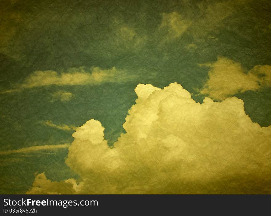 Retro image of cloudy sky. Retro image of cloudy sky