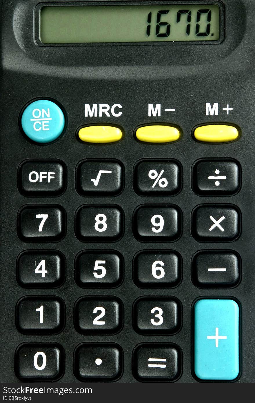 An electronic solar cell mathematical  arithmetic school calculator. An electronic solar cell mathematical  arithmetic school calculator