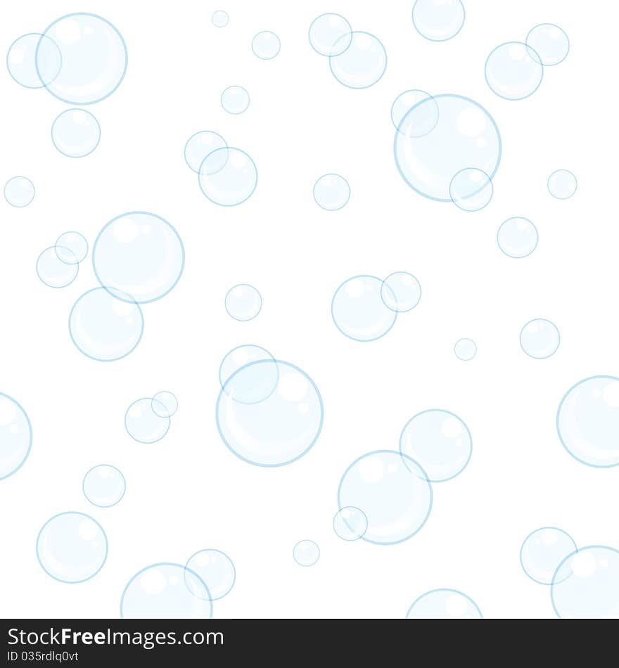 It is a lot of bubbles on a white background