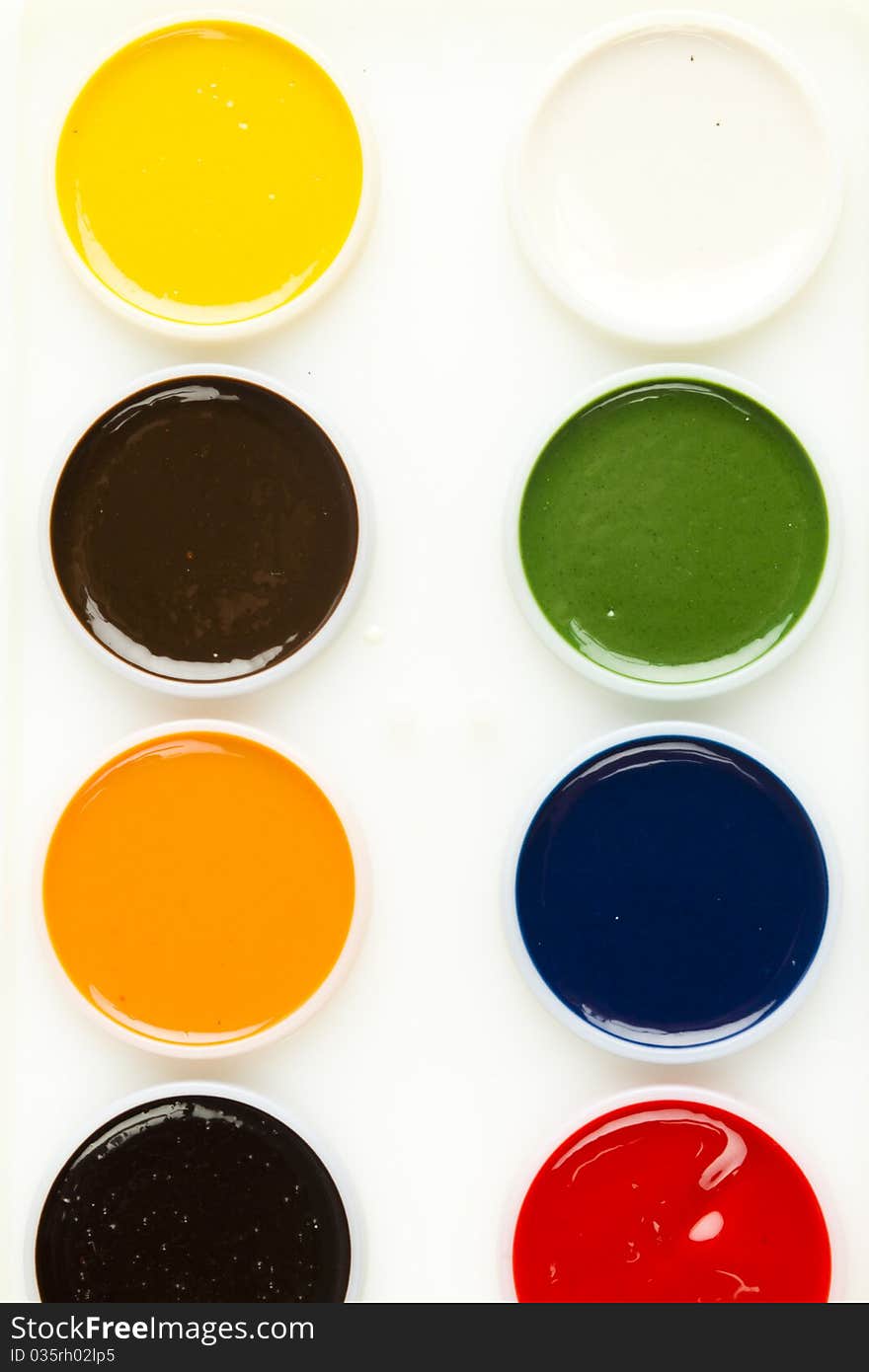 Watercolor paint palette