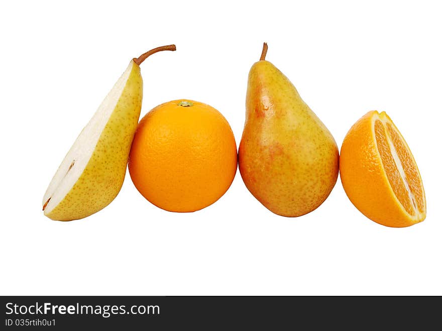 Pear and orange