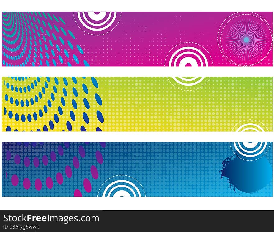 Abstract color banner illustration