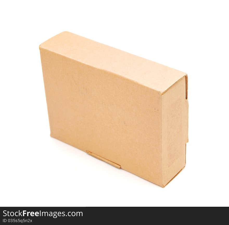 Brown carton box isolated over