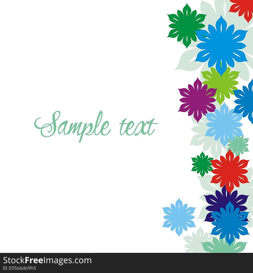 Pattern consist of colorful flowers on white background. Vector illustration. Pattern consist of colorful flowers on white background. Vector illustration