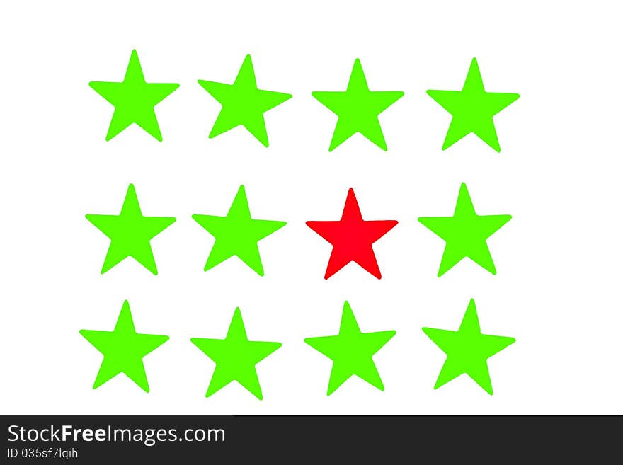 Red green stars