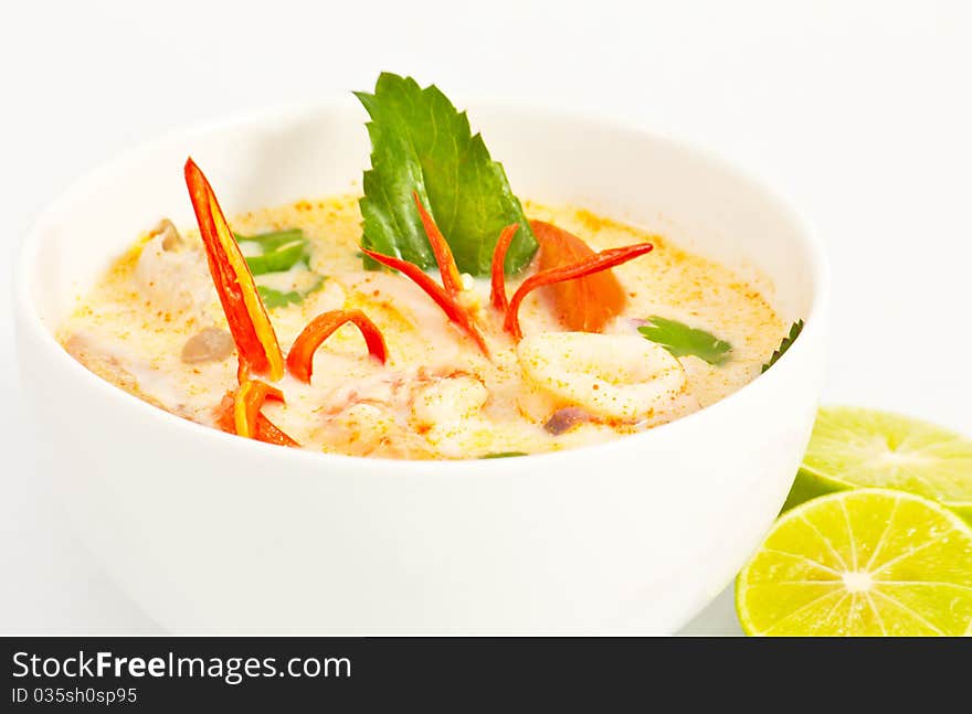 Thai style spicy soup name is Tom Yum