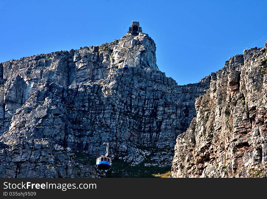 Table mountain cable way in cape town, south africa