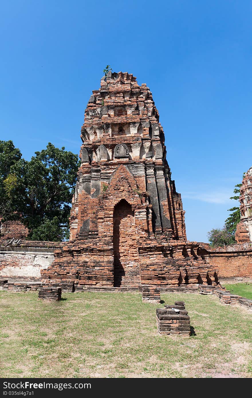 Old pagoda at Ayuthaya, Thailand.