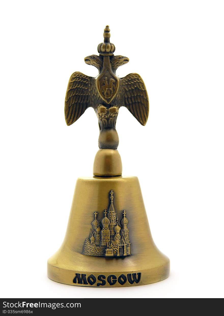 Souvenir bell with Russian symbols