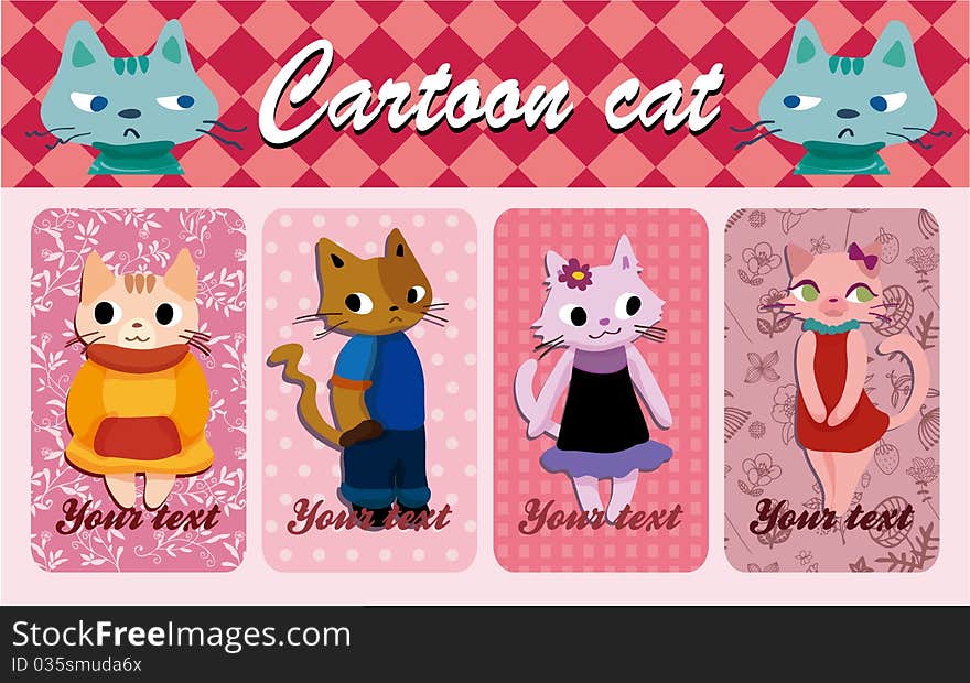 Cartoon Cat Card