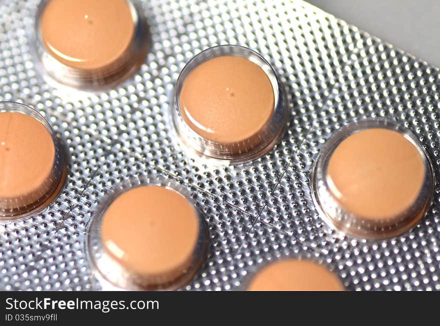 Pills on isolated white background. Pills on isolated white background