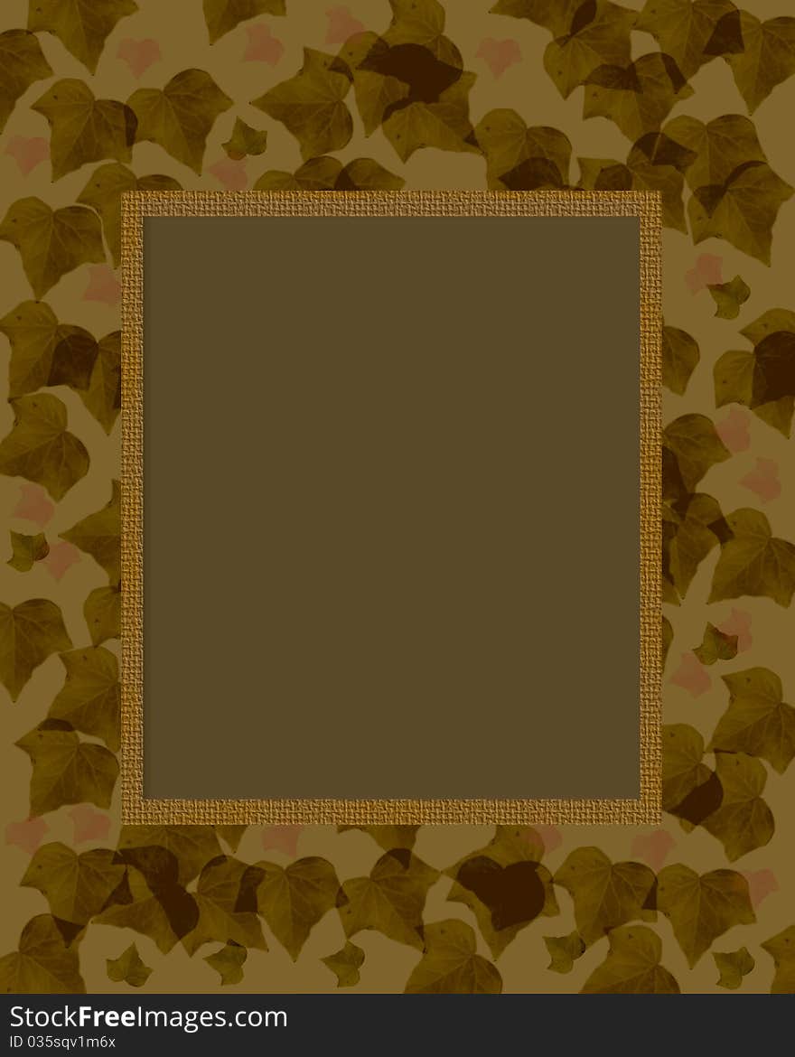 Dark camouflage foliage border scrapbook page illustration. Dark camouflage foliage border scrapbook page illustration