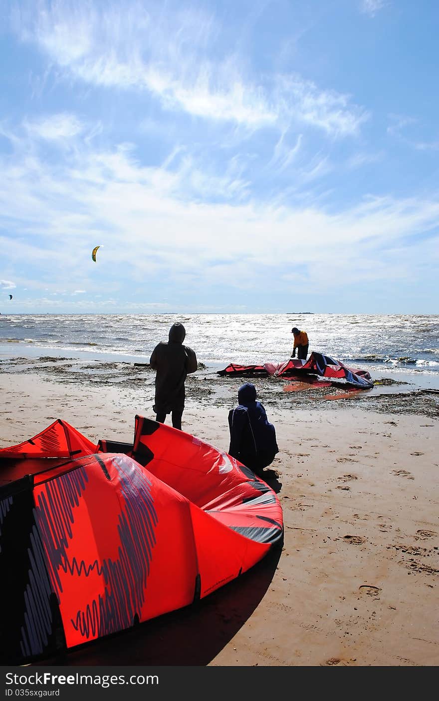 Sea command competitions on Kitesurfing