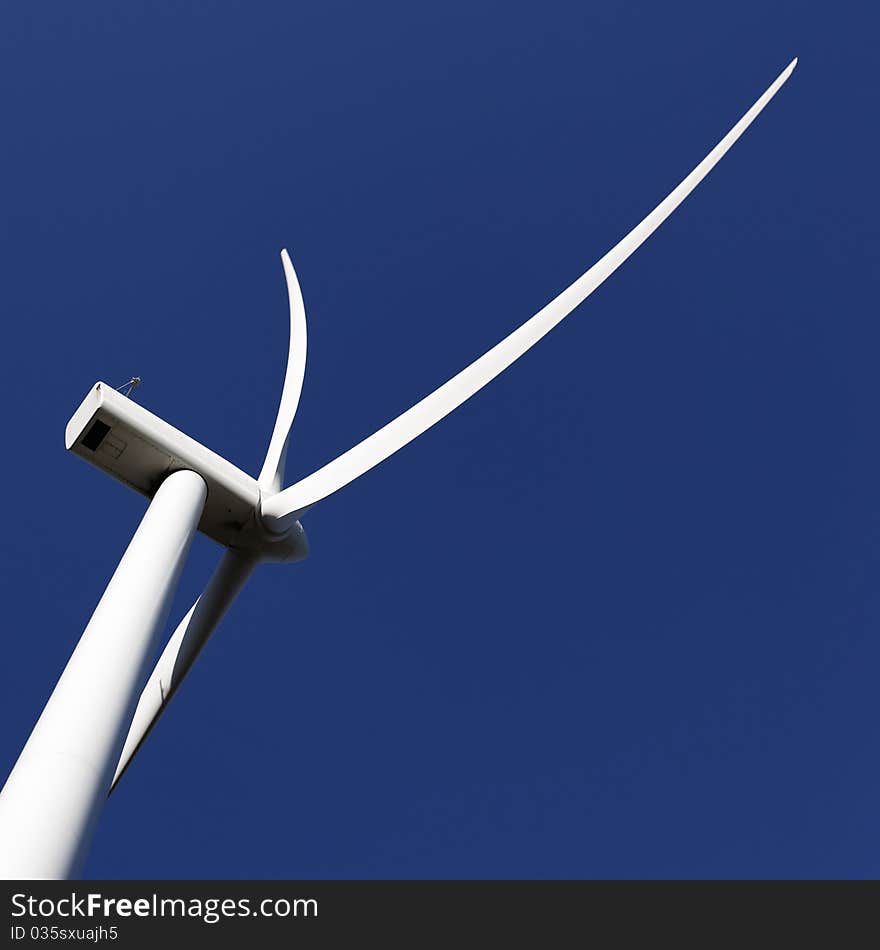 Turbine in blue sky