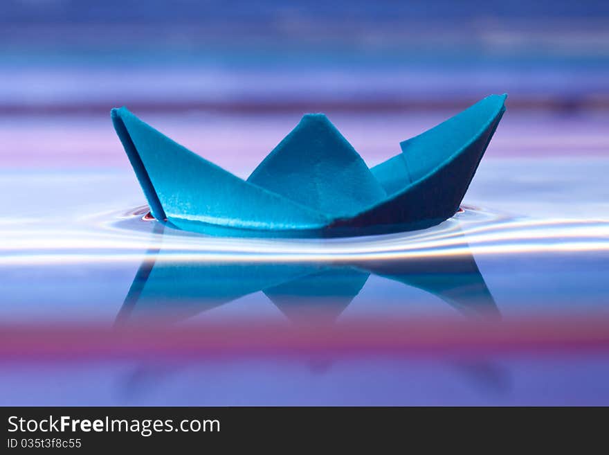 Blue Paper Boat