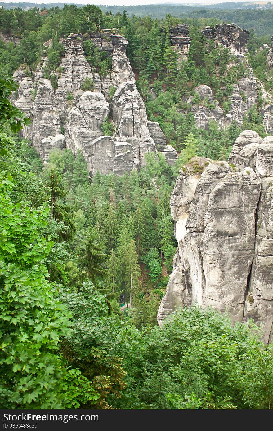 View on rocks