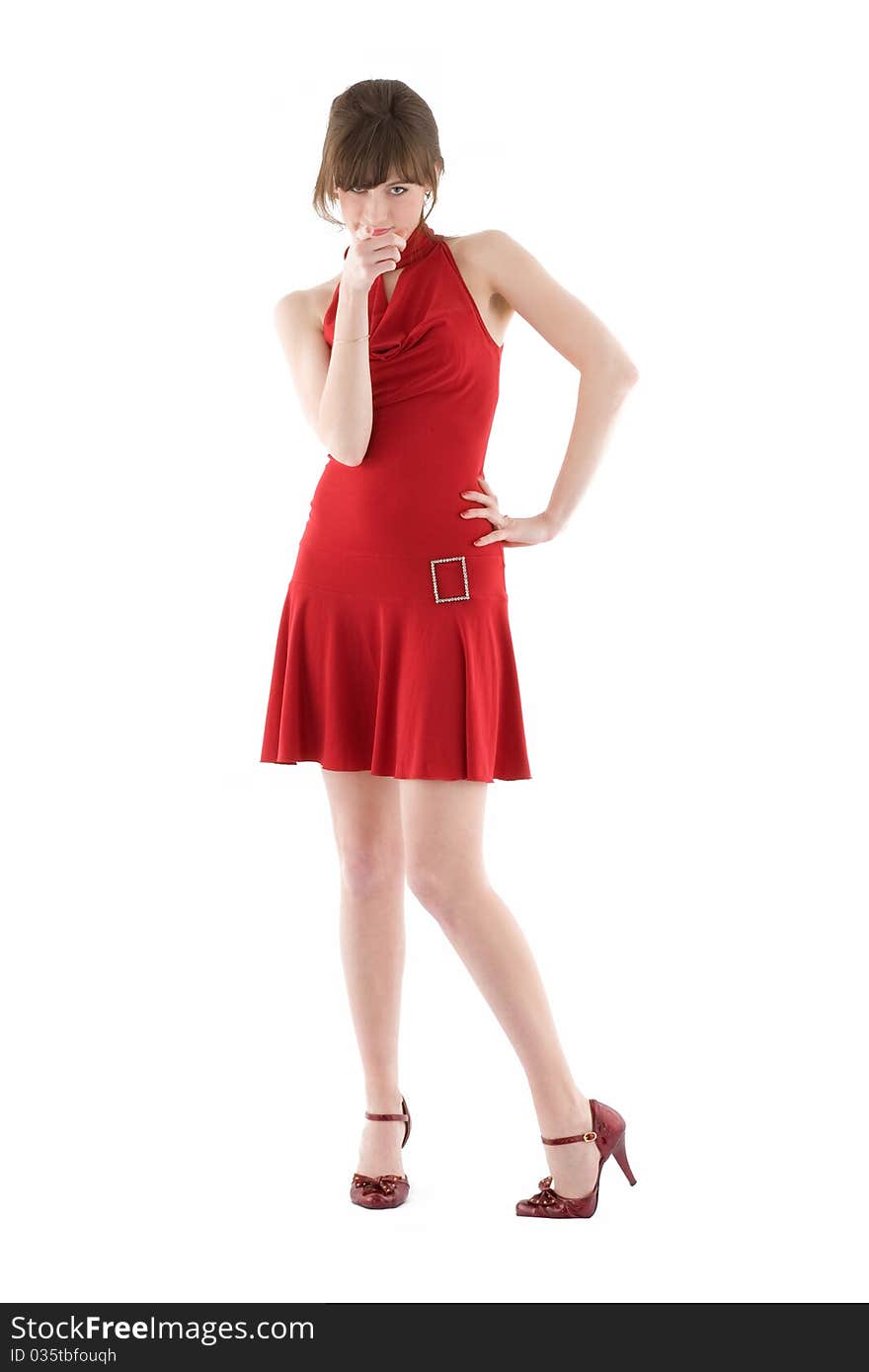 Girl In Red Dress