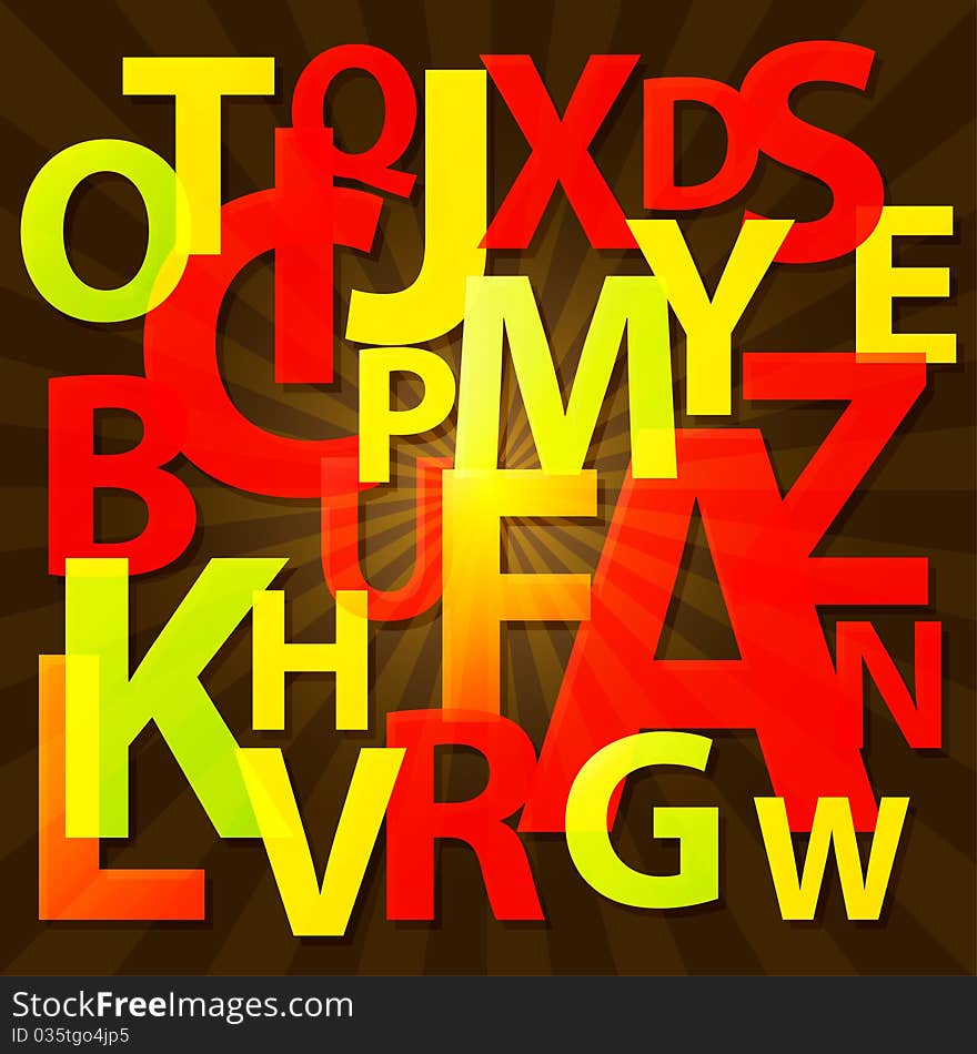 Abstract background of the latin alphabet. Abstract background of the latin alphabet