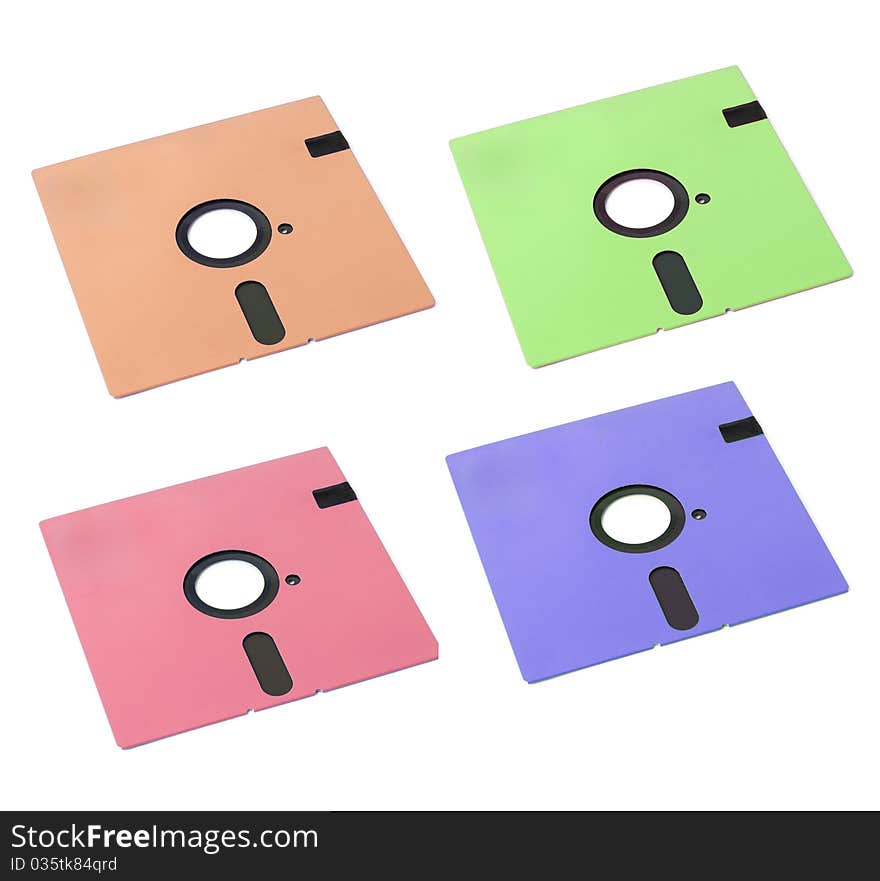 Old Floppy Disks Used As Background