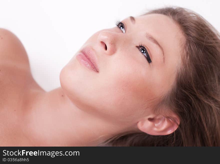 Beautiful girl portrait closeup