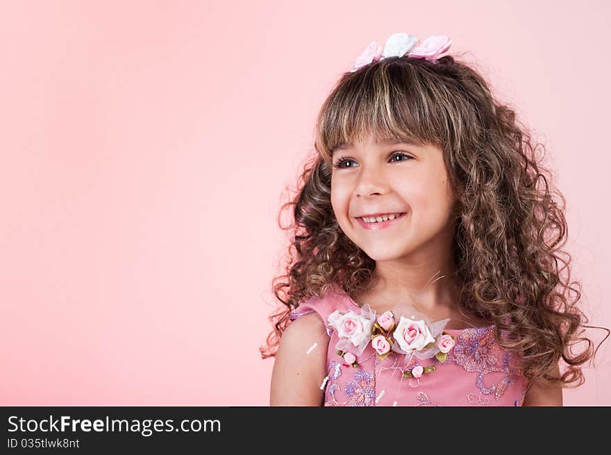 Beautiful little girl smiling