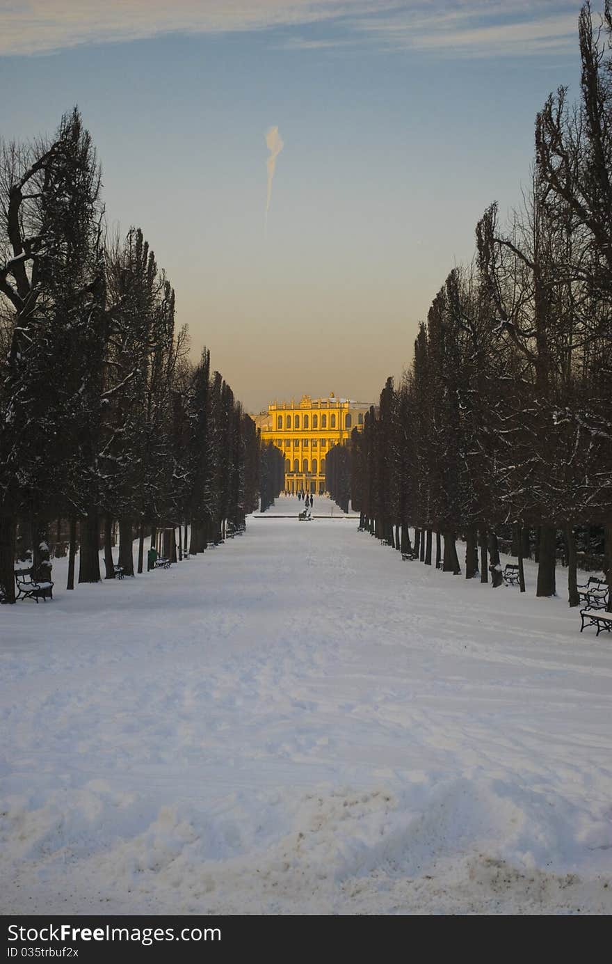 Schoenbrunn park and palace