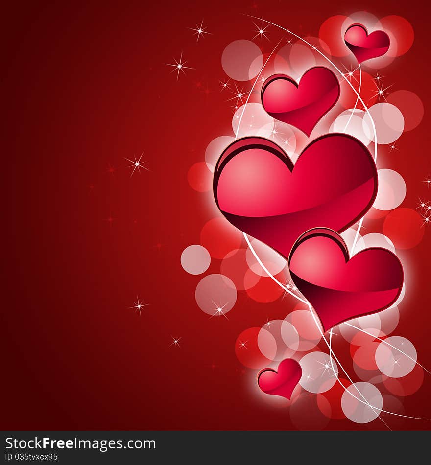 Illustration of abstract background to the day of Sainted Valentine