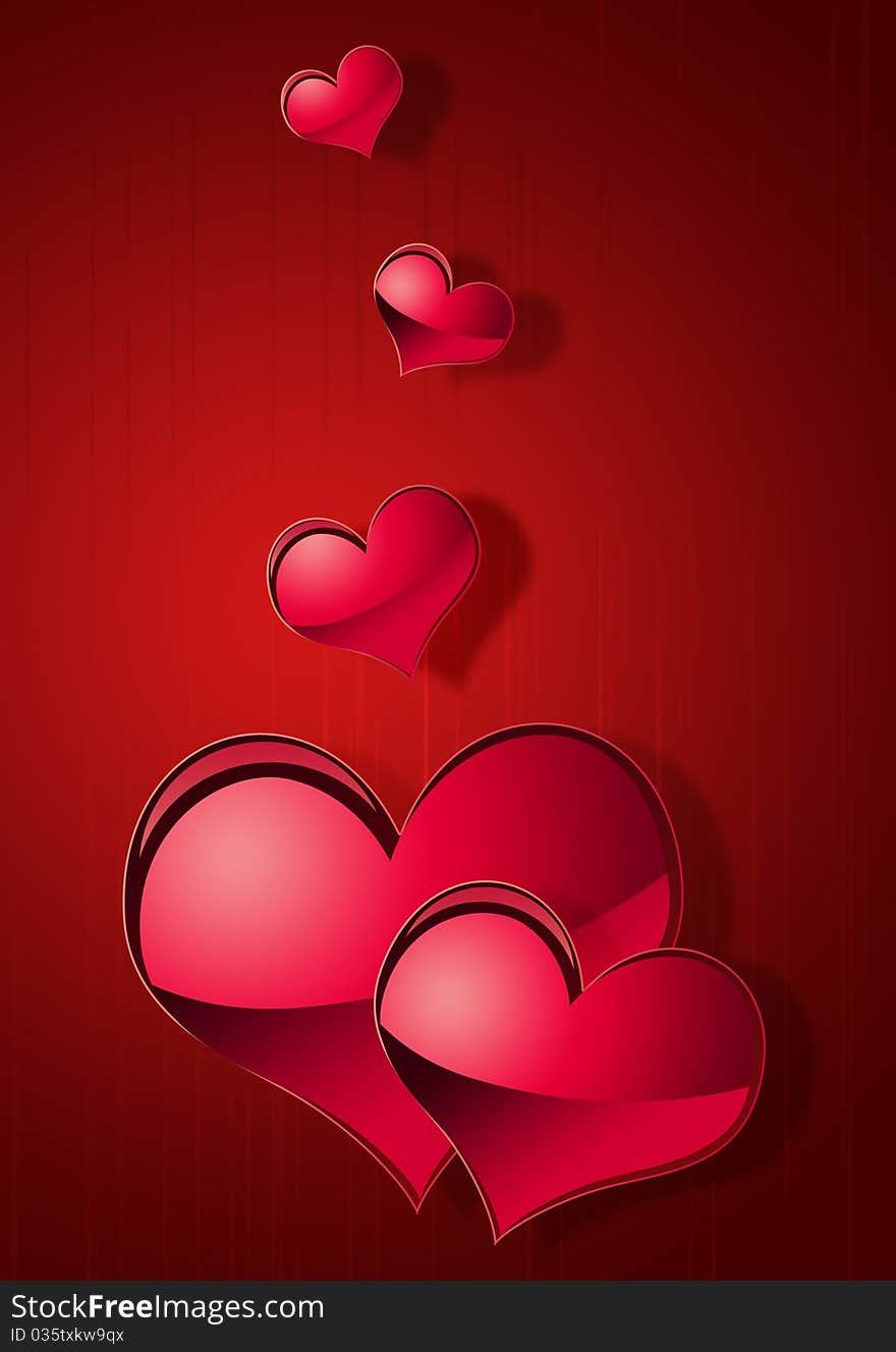 Illustration of abstract background to the day of Sainted Valentine