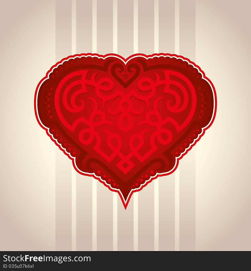 Valentine Days illustration heart. Valentine Days illustration heart