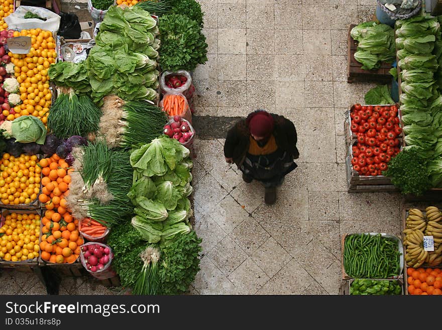 Image of healthy foods, fruit and vegetable market. Image of healthy foods, fruit and vegetable market