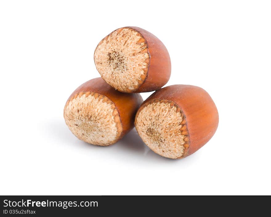 Three hazelnuts