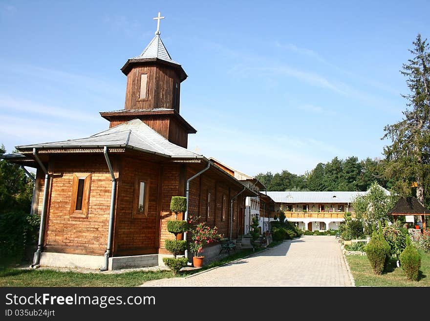 Romanian orthodox monastery in Nucet Dambovita county. Romanian orthodox monastery in Nucet Dambovita county