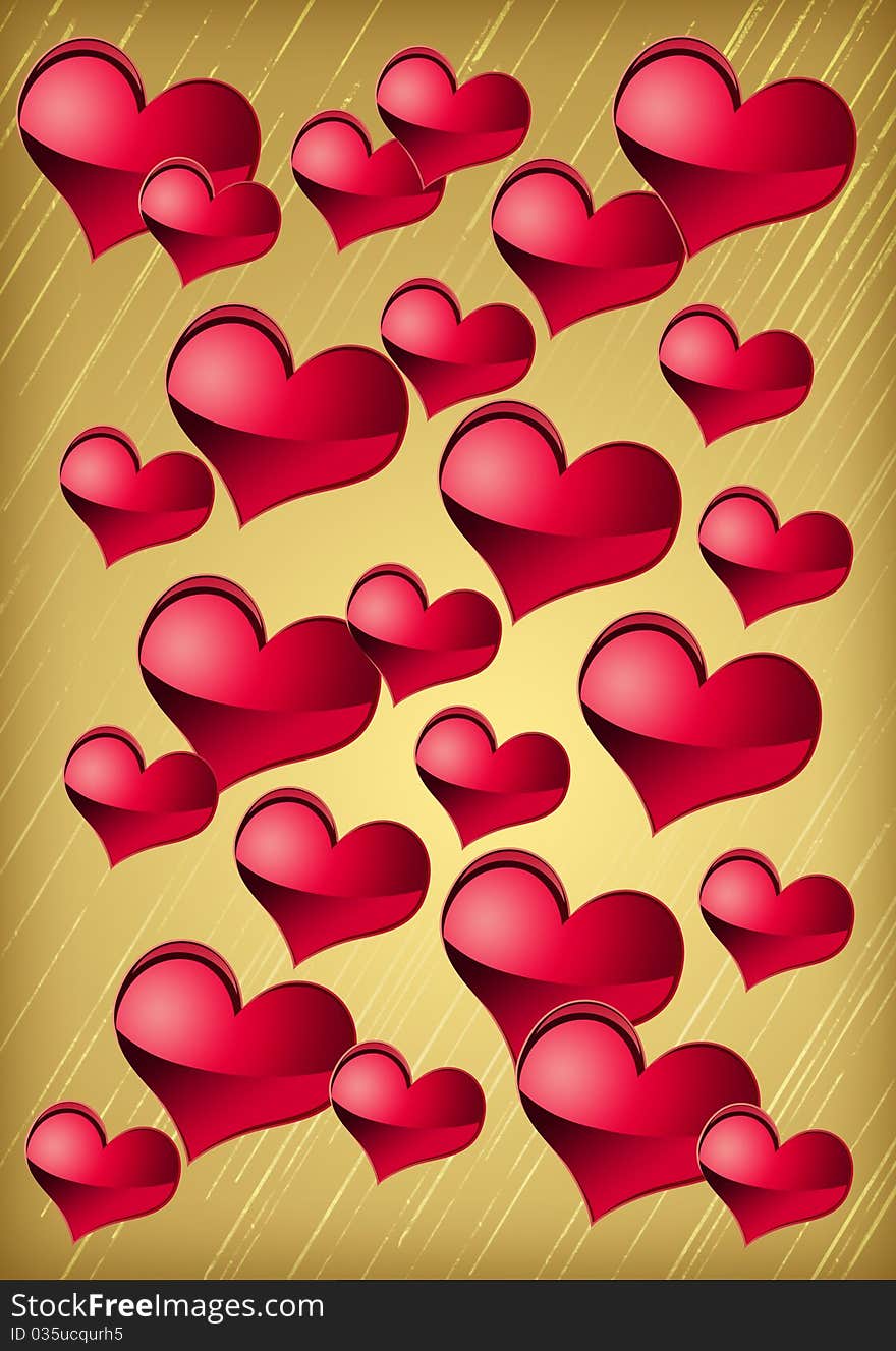 Illustration of abstract background to the day of Sainted Valentine