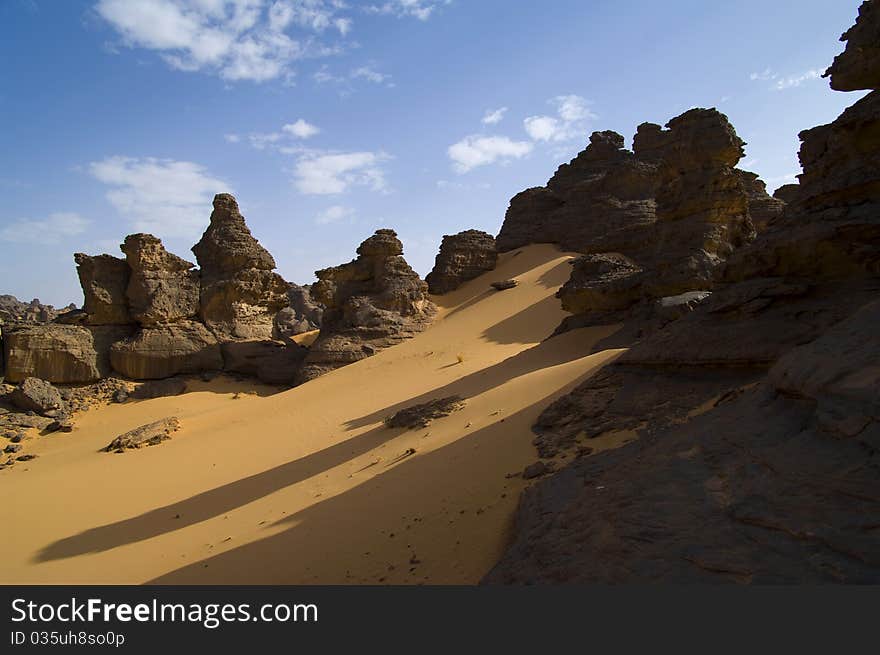 Rocks in desert