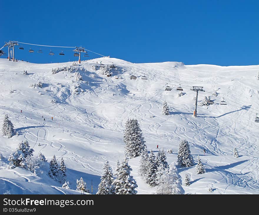 Skiing slope