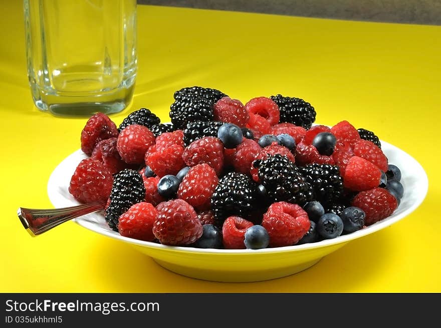 Plate of Healthy Berries