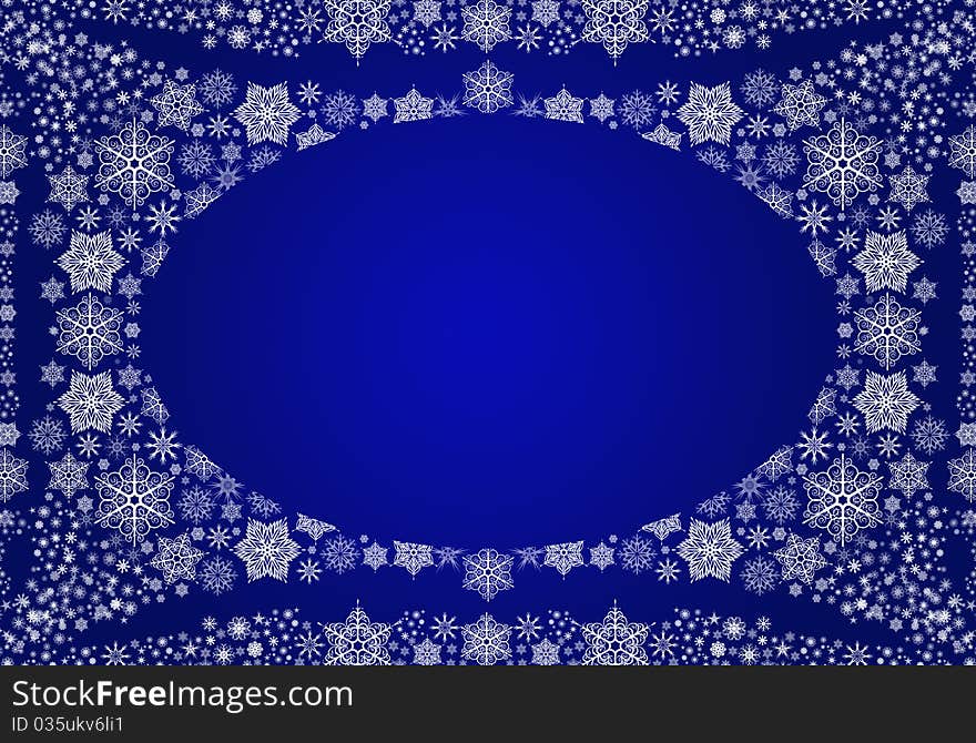 Winter background with snowflakes