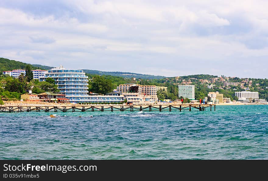 Beautiful landscape on the coast of black sea, resort in Bulgaria. Beautiful landscape on the coast of black sea, resort in Bulgaria