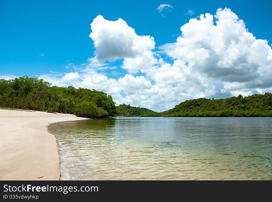 Arikinda River, where the river encouter the ocean. Arikinda River, where the river encouter the ocean.