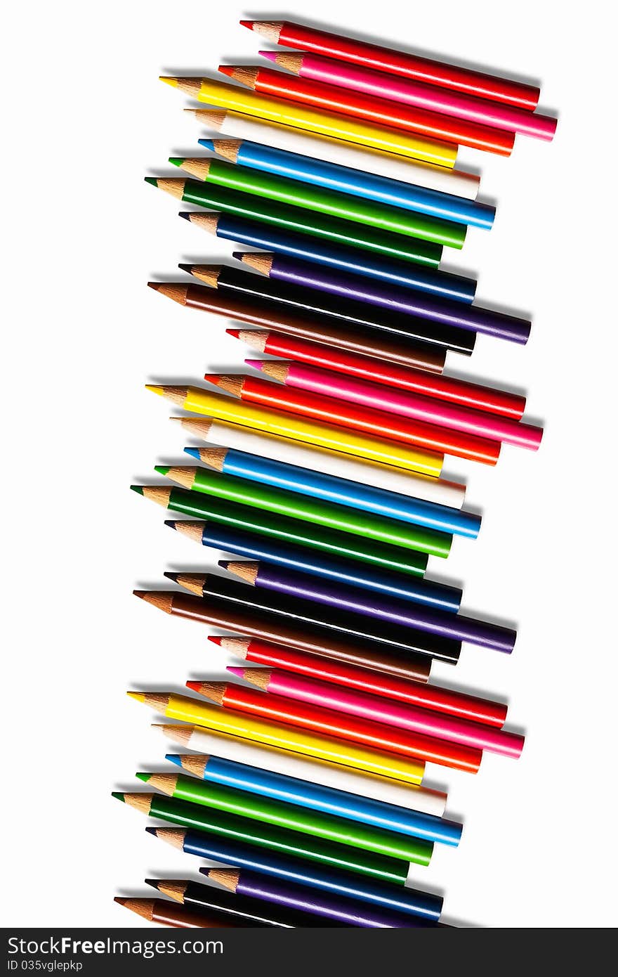 Color Pencils Isolated On White