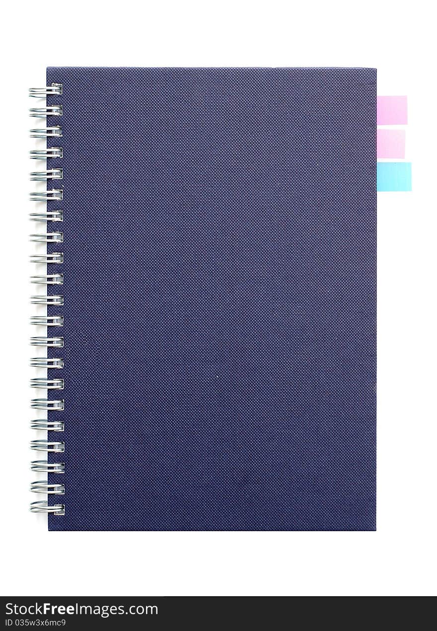 Blank notebook on white background. Blank notebook on white background