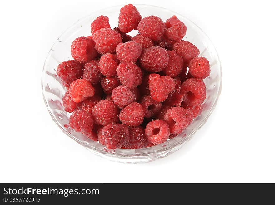 Delicious raspberries isolated on white. Delicious raspberries isolated on white