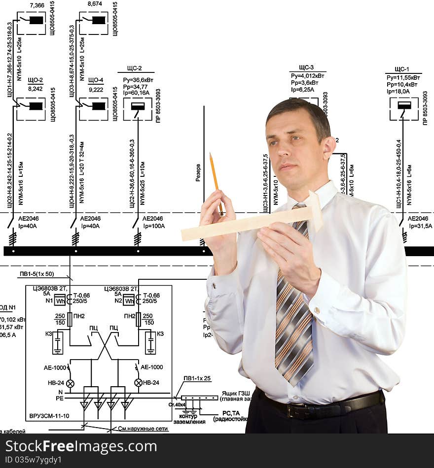 The engineer reflects on the further plans in work on the new project. The engineer reflects on the further plans in work on the new project