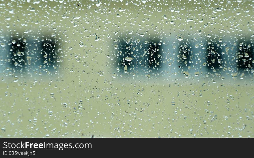 Water drops on window