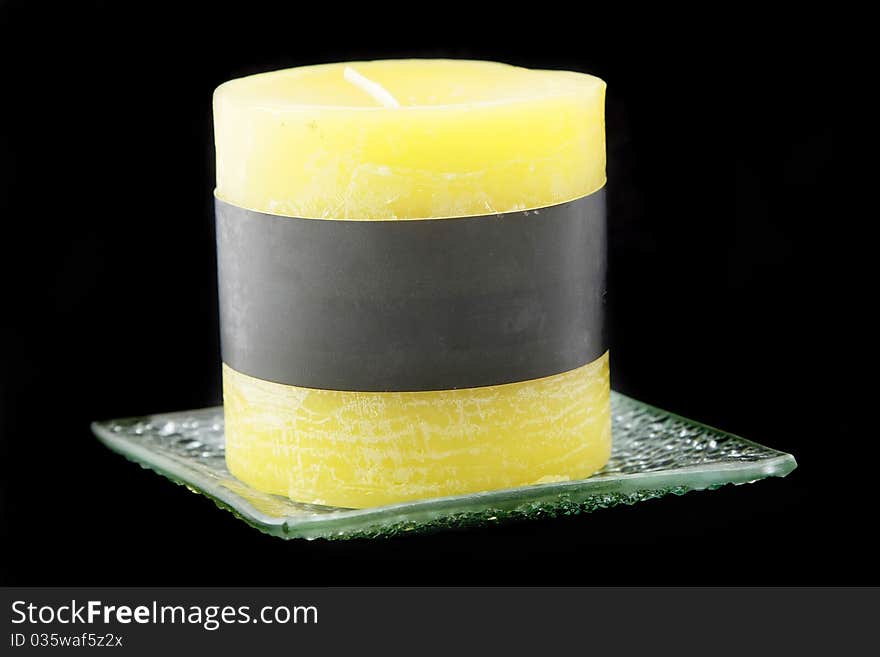 This is a aromatherapy candle, isolated on black. This is a aromatherapy candle, isolated on black