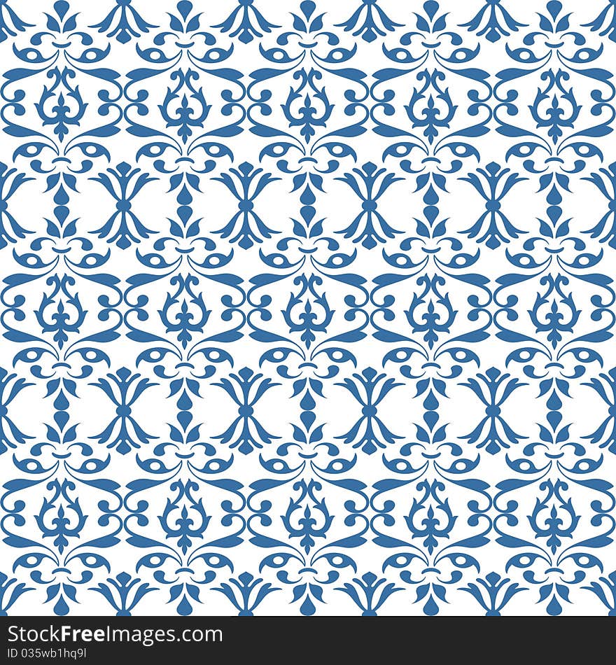 Seamless wallpaper of floral pattern